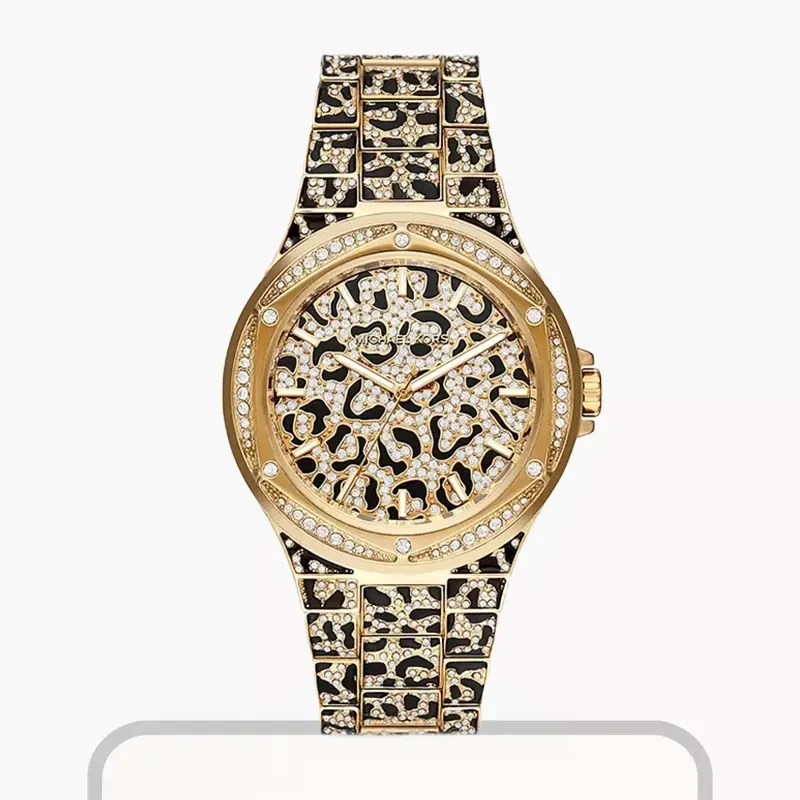Michael Kors Oversized Lennox Pavé Gold-Tone Ladies Watch- MK7284